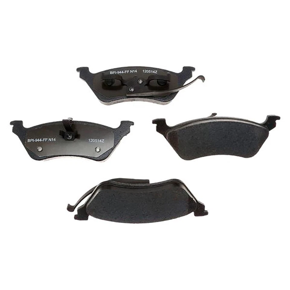 Rotores de freno delanteros traseros y pastillas de freno metálicas para Dodge Grand Caravan 2001-2005 Foto 3 de 4