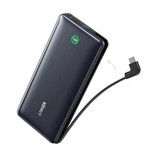ANKER NANO POWER BANK 20K 30W FAST CHARGING BUILT-IN USB-C CABLE PACK - BLACK