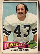 1975 Topps Football Cliff Harris Rookie Card 490 VG RC Dallas Cowboys. rookie card picture
