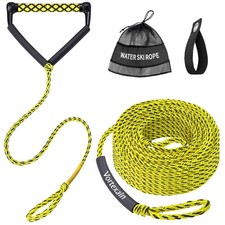 Vortexain Wakeboard Rope with Handle, 75ft 2-Section One Size, Yellow Black