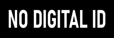 No Digital ID Sticker Large 3x9 Anti Big Government Control Stickers