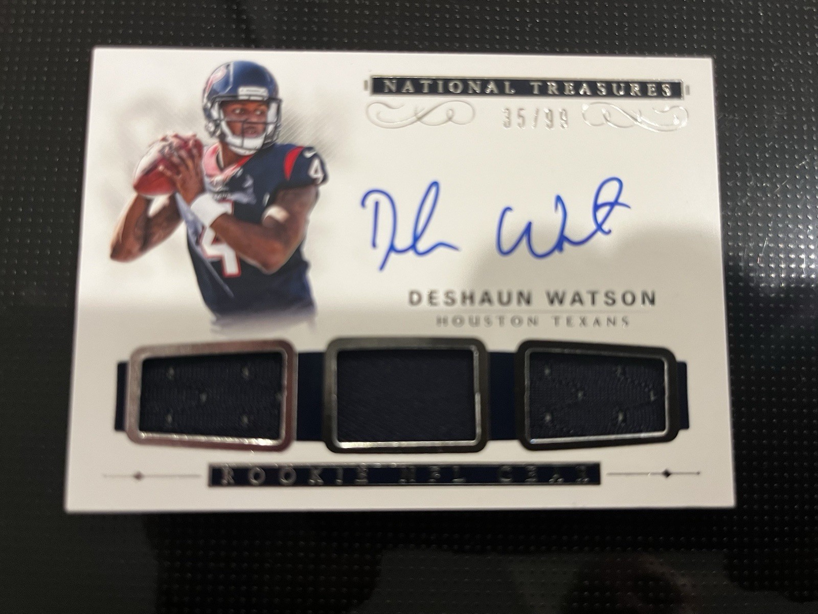 Deshaun Watson Panini National Treasures Rookie NFL Gear Signature Combos #DW Base