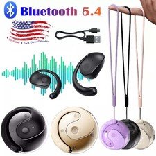 Trucker Wireless Headset Bluetooth 5.1 Earpiece Dual Mic Earbud touch contro