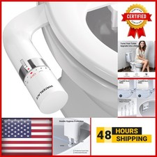 Bidet Attachment for Toilet Seat, Non-Electric Dual Nozzle Cold Water Sprayer,