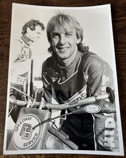 ANDY HINES MILDENHALL 7 x 5" SPEEDWAY PHOTO