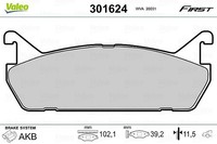 Valeo Bremsbelagsatz, Scheibenbremse Hinterachse U.A. FüR Daihatsu, Mazda