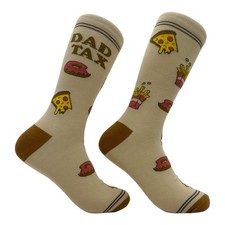 Dad Tax Socks Funny Sarcastic Fathers Day Graphic Novelty Footwear for Men