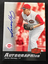 AARON HARANG 2006 Flair Showcase Autographics #SC-AH AUTO MLB Cincinnati Reds
