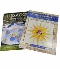 Two Quilting Books Hexagon Happenings  Quilting-On-The-Go by Carolyn Forster