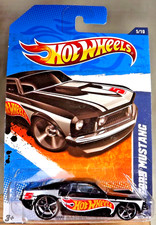 2011 Hot Wheels #155 HW Racing 5/10 '69 FORD MUSTANG Black w/Chrome OH5 Spokes