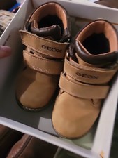 Geox Boys Waterproof Boots Biscuit Brown 26 EU 9 US