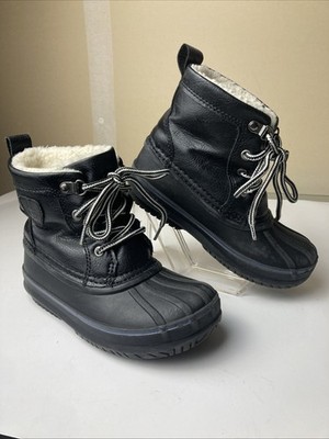 London Fog Collection Kid's Water Resistant Boots Warn Faux Fur Size 13