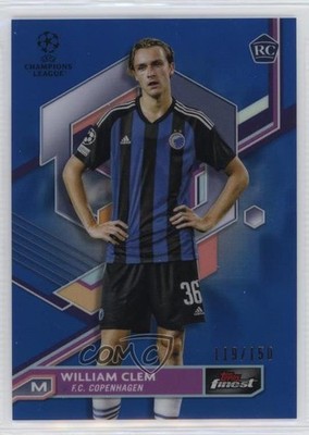 2022 Finest UEFA Club Competitions Blue Refractor William Clem Rookie RC 0sn6
