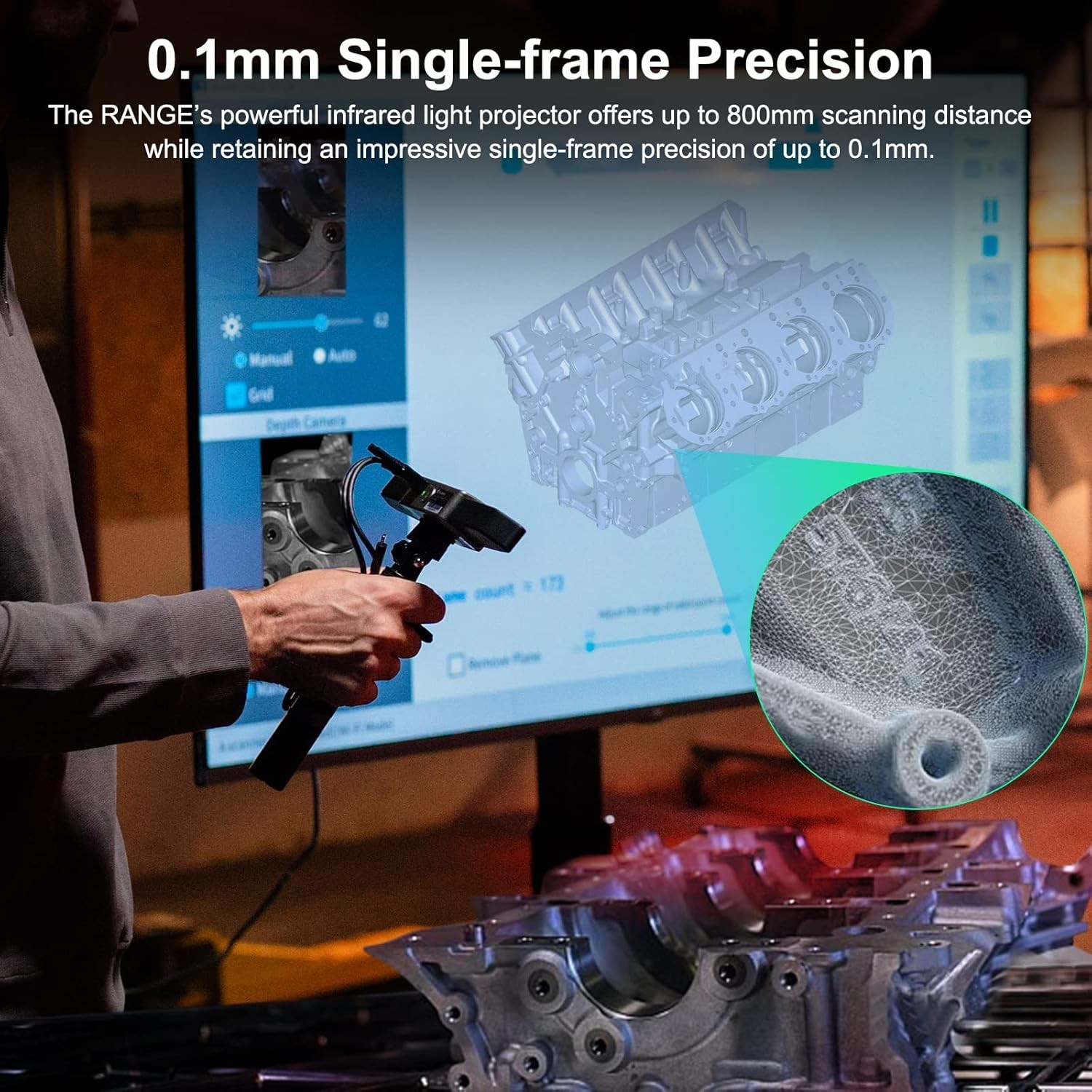 Revopoint Range 3D-Scanner für 3D-Druck mit großem Drehteller, tragbarer 3D-Mod - Bild 3