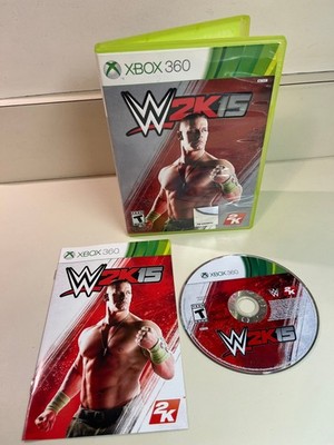 WWE 2K15 Xbox 360 Video Game + Manual, Wrestling, Jon Cena Cover, Complete