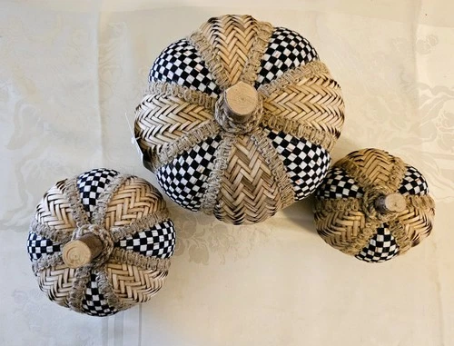 MacKenzie-Childs Courtly Rattan Pumpkins - Thumbnail 3