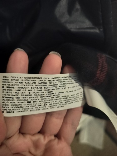 Desigual Steppjacke blau kariert Gr. L Kapuze Wollmischung neu mit Etikett - Bild 8 von 15