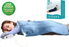 XXXL Heating Pad 17X33 Electric Flannel Heat Wrap for Back Neck Shoulder Pain
