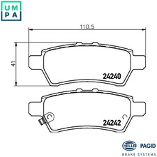 BRAKE PAD SET DISC BRAKE 8DB 355 012-081 FOR NISSAN ARMADA/III/SUV NP300 2.5L