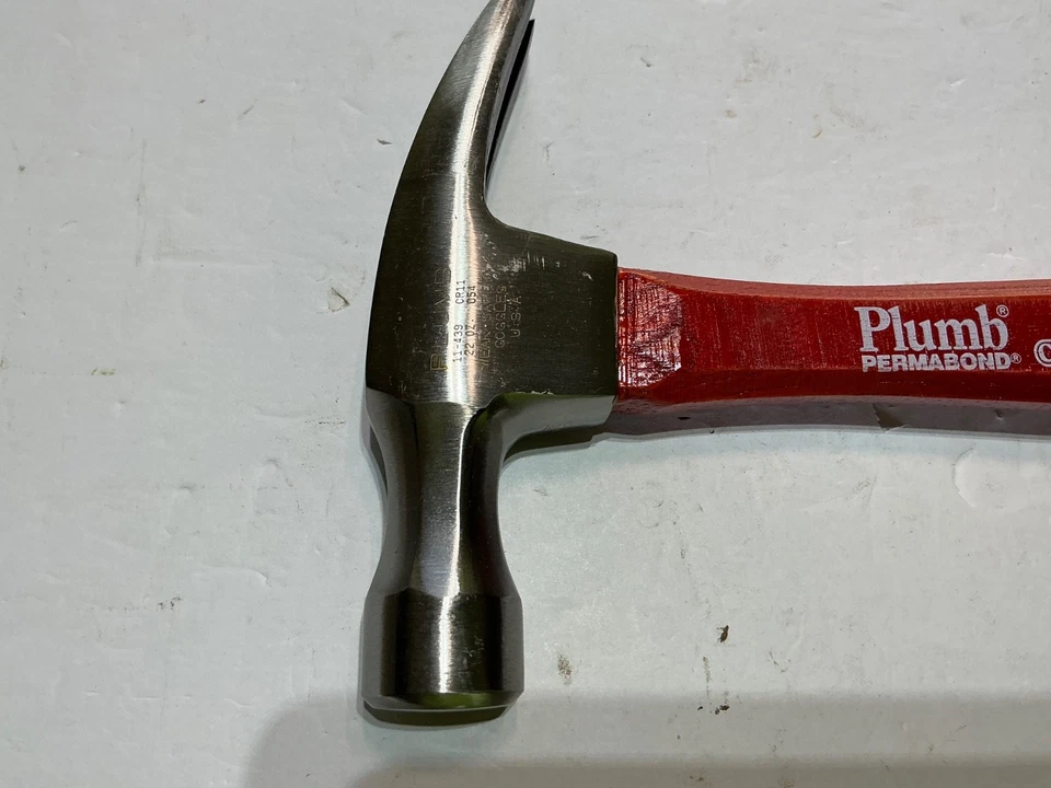 Nuevo de Lote Antiguo (Nuevo) Herramientas de Plomada EE. UU. 22 OZ Mango de Madera Permabond Garra Recta Martillo 11-439 Foto 3 de 4