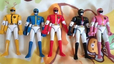 Power Rangers Kagaku Sentai Dynaman Chogokin Figur 5er-Set Bundle Bulk Japan