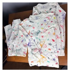 Lot of 2 Hanna Andersson Disney Frozen Pajama Set Long Slv Pants Kids 120cm 6-7