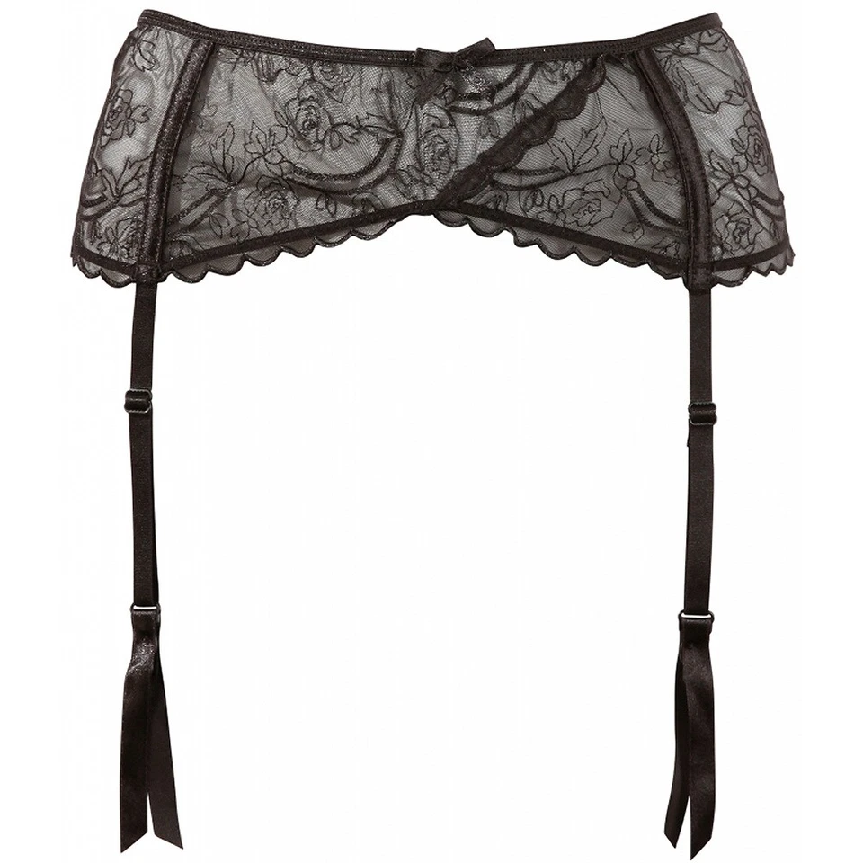 Spitze Strapsgürtel S M L XL 2XL schwarz rot weiß Stickerei Cottelli Collection - Bild 4 von 4