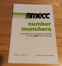 Instruction Booklet for MECC Number Munchers for Apple II