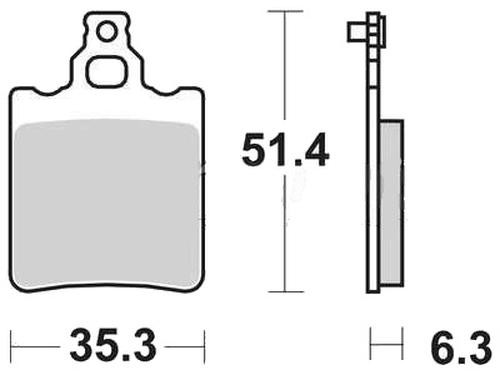 BREMSBELÄGE KH60 KH337 BIO FÜR APRILIA RS 50 95-10, RX 50 91-03, TUAREG 125 88-8 - Bild 1 von 1
