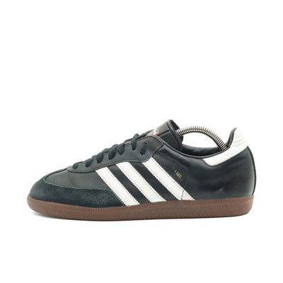 adidas Herren Samba Schuh schwarz/weiß Leder/Wildleder Low-Top Sneaker EU 41 1/3