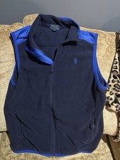 Polo Ralph Lauren Boys Navy Blue Fleece Vest, Size XL
