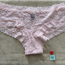 Victoria  s Secret Large Pink Floral Lace Cheeky Panties