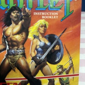 NES Gauntlet Manual Nintendo for Black Cartridge Gauntlet Tengen Circle Seal