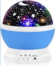 Stars Sky LED Night Light Projector Rotating Color Changing USB 5V Blue