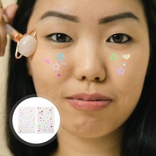 10 Sheets Makeup Patches Rhinestone Face Gems Stickers Jewels for