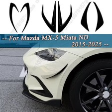Front & Rear Aero Splitter Kit Black Fog Lamp Spoiler for Mazda MX-5 Miata