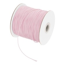 Light Pink 0.5mm Waxed Cord 175 Yard Wax Bead Thread String for Jewelry Making