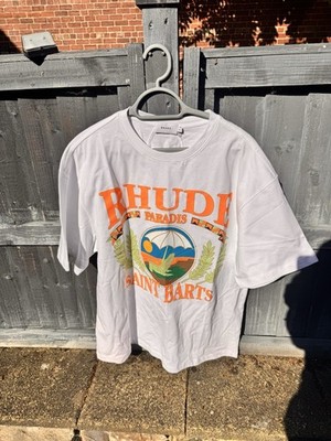 RHUDE Saint Bart Shirt Herren Gr. XL Weiß Kurzarmshirt