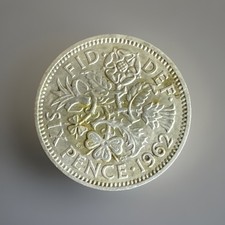 Great Britain - Queen Elizabeth II 6d / Sixpence 1962 Copper-Nickel Coin