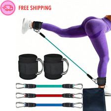 Padding D Ring Resistan Ankle Strap for Cable Machines Fitness Gym Cuff Kickback