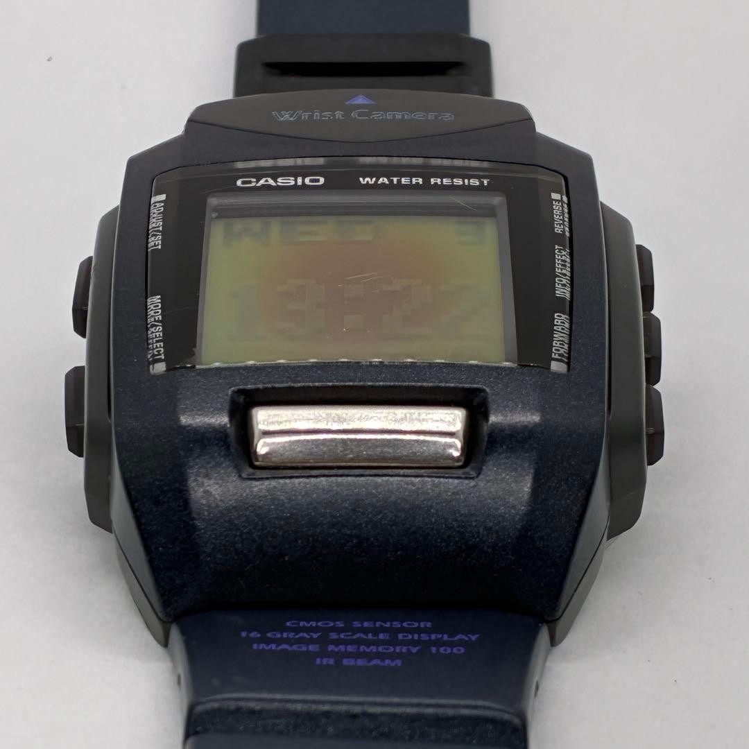 CASIO WQV-1 WRIST CAMERA men Quartz Silver Watch Japan - Rank B