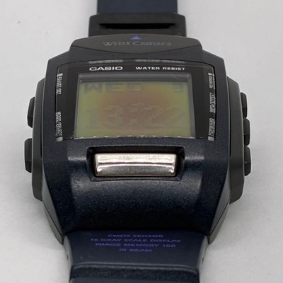CASIO WQV-1 WRIST CAMERA men Quartz Silver Watch Japan - Rank B