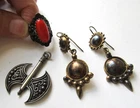 LOT Vintage Estate STERLING SILVER COSTUME JEWELRY Earrings RING Pendant