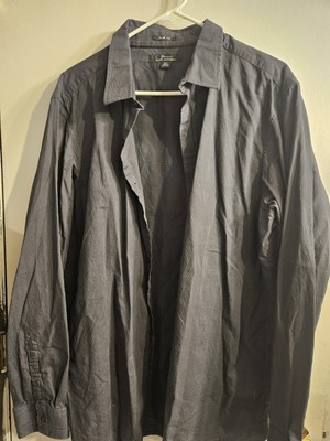 Marc Anthony Shirt Mens XXL Black Slim Fit Button Up Long Sleeve 