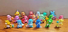 Lot of 19 Vintage Care Bear Miniature Figures 2" , 1983 & 1984, 2002