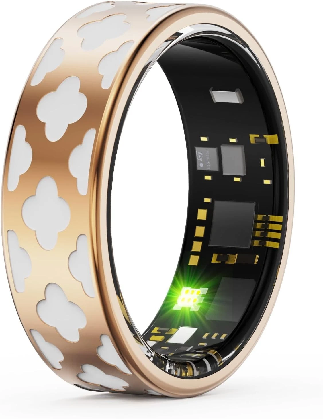 Smart Ring | UK S | US 9, 19.2mm | Heart Rate Sleep Fitness Tracker | Rose Gold
Opens in a new windo