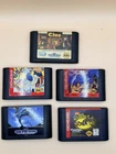 Lot Of 5 Sega Genesis Games Ren & Stimpy, Ahh Real Monsters, Aladdin, Ecco, Clue