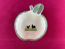 Zeller Keramik - Hahn und Henne - Schüssel / Schale in Form eines Apfels