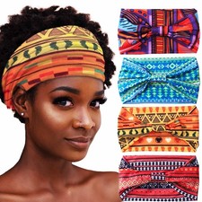 Aceorna African Headbands Boho Knotted 1 Count Pack of 4 , Multi-colored