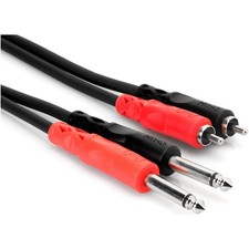 Hosa Stereo Interconnect - Dual 1/4 in. TS to RCA 2 m